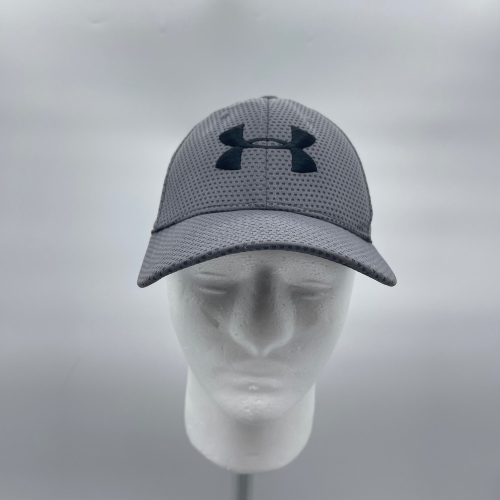 Under Armour 6493880 Youth S/M Hat Gray Blitzing Mesh Stretch Fit Baseball Cap